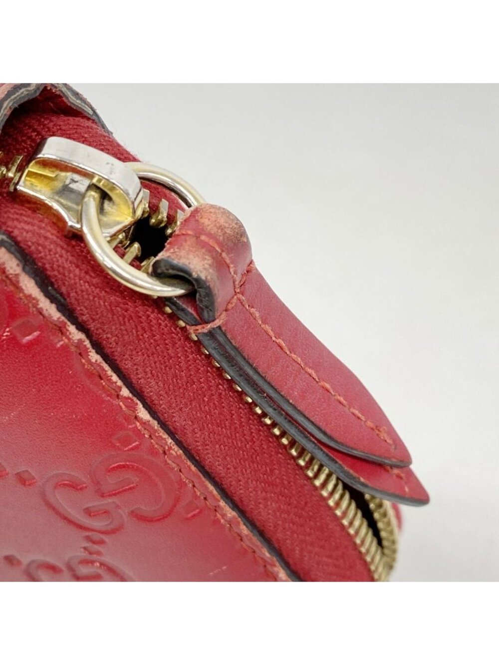 Gucci Wallet Guccissima Leather Red Gold - Picture 7 of 8